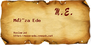 Móza Ede névjegykártya